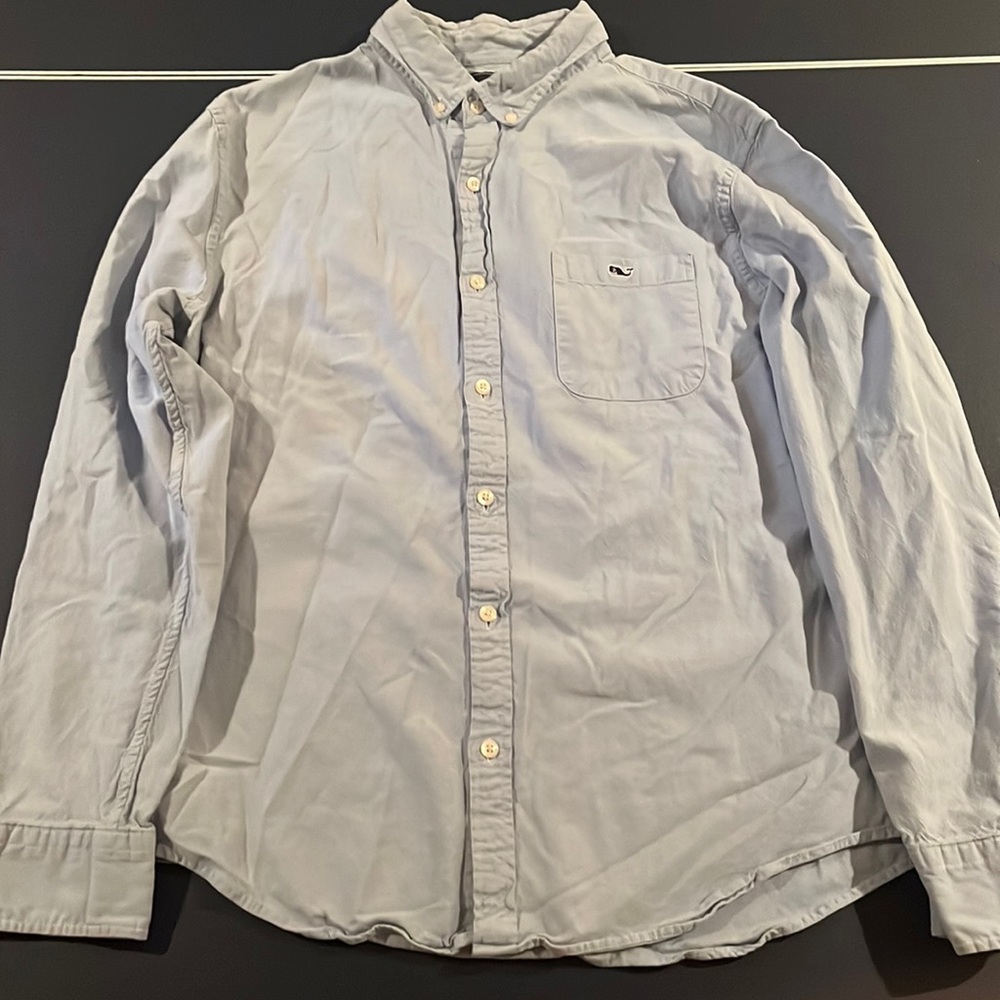 Vineyard Vines Light Blue Button Down Dress Shirt Large